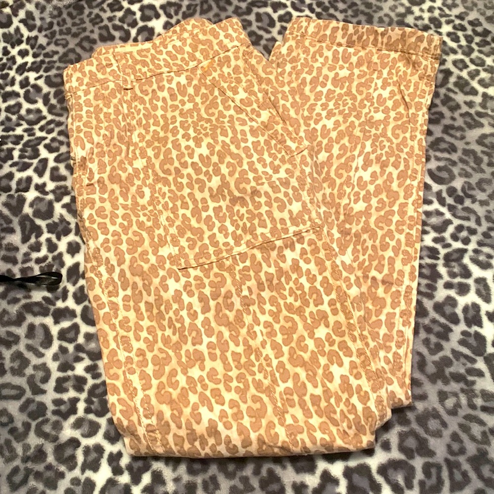 Anthropologie, The Wanderer, utility leopard...pants
